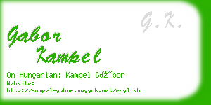 gabor kampel business card